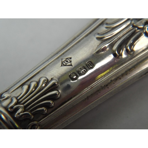 42 - Silver Handled Cake Slice with Stainless Steel Sheffield Blade. Hallmarked for Sheffield 1961