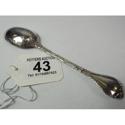 43 - Decorative Silver Spoon Hallmarked for London 1857    32g