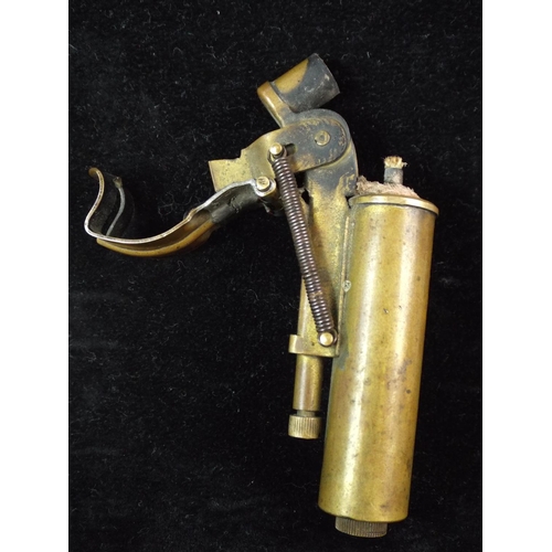 11 - Brass Trench art style Lighter.