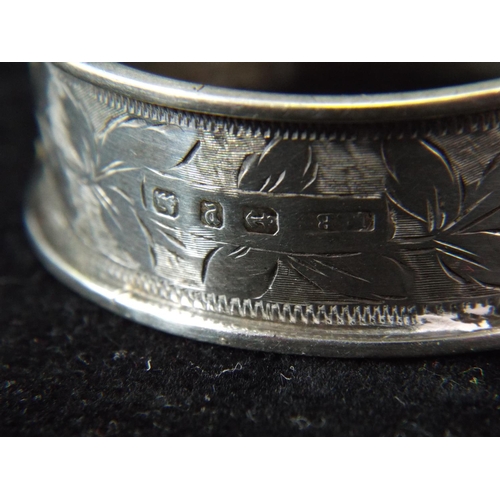 24 - Silver Napkin ring with Birmingham hallmark