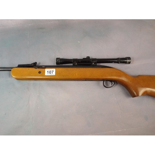 107 - BSA Airsporter .22 air Rifle with 4 X 40 Telescopic sights