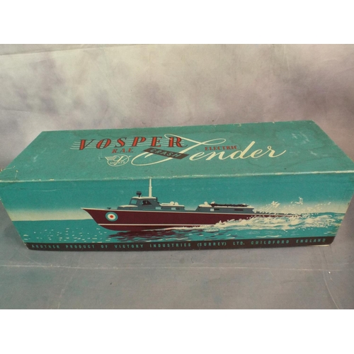 153 - 1950's/60's Vosper model of an RAF Crash Tender boat with original box in excellent order, battery o... 