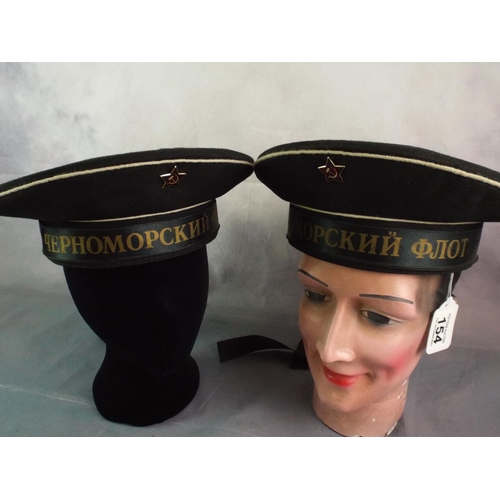 154 - Two Soviet Sailors hats