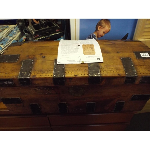 290 - Victorian Bow Lidded Trunk by JW Allen