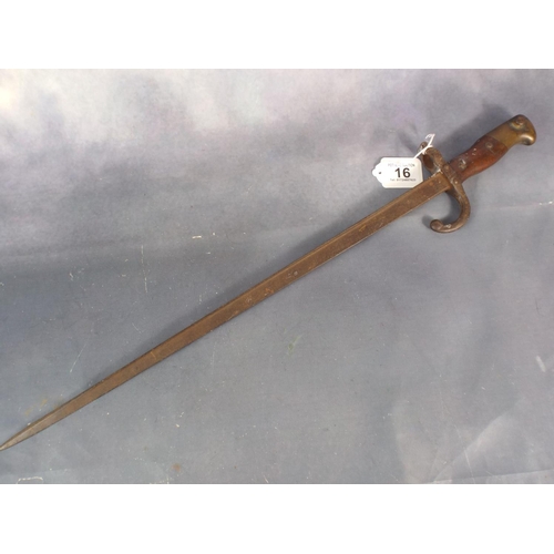 16 - Antique French Bayonet inscribed for 1876