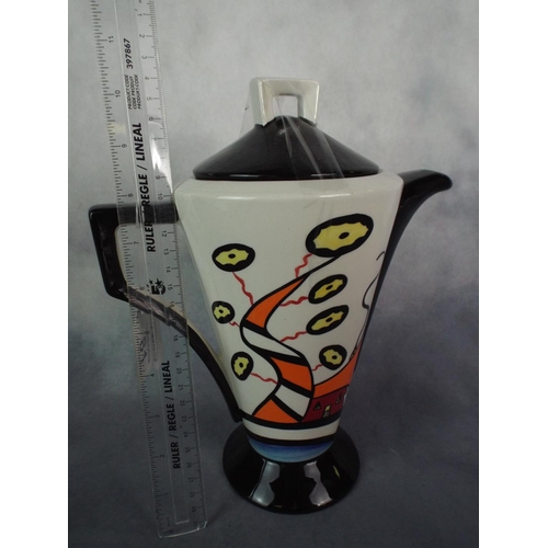 81 - Large Lorna Bailey coffee pot in the oakdene pattern