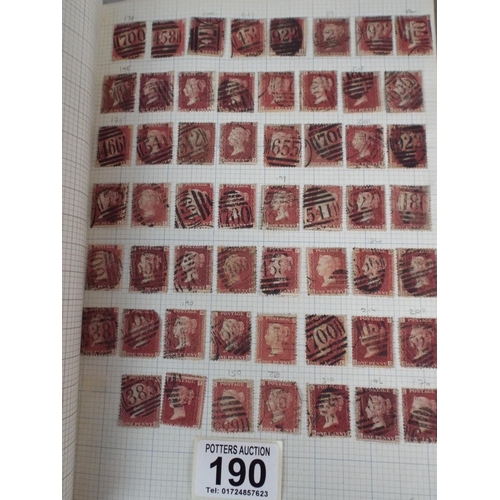 190 - Folder of vintage stamps inc penny reds plus mint sheets.