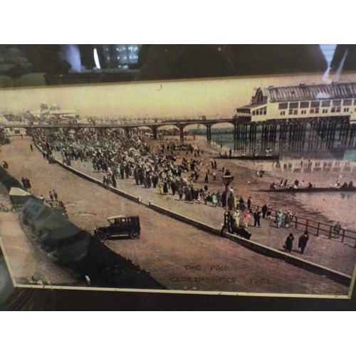 229 - Framed and mounted print of Cleethorpes Pier 1902