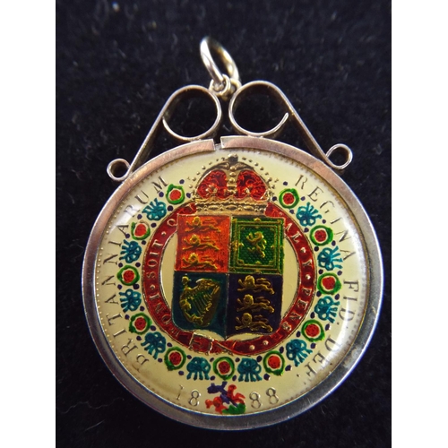 92 - Victorian 1888  enamelled and Mounted