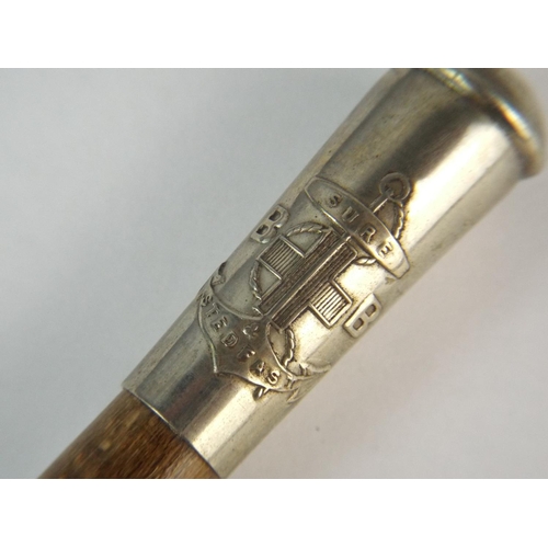 24 - White metal topped Boys Brigade Officers Swagger Stick