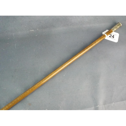 24 - White metal topped Boys Brigade Officers Swagger Stick