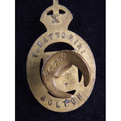 5 - 1915 issue War service badge, by Fattorini