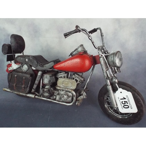 150 - Tinplate model of a Harley Davidson Stlye Motorcycle