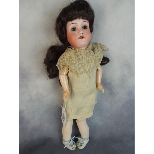 104 - 1920's Max Oscar Arnold Doll with Ceramic Head & Limbs. Made for Welsch, Germany.