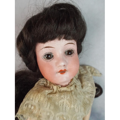 104 - 1920's Max Oscar Arnold Doll with Ceramic Head & Limbs. Made for Welsch, Germany.