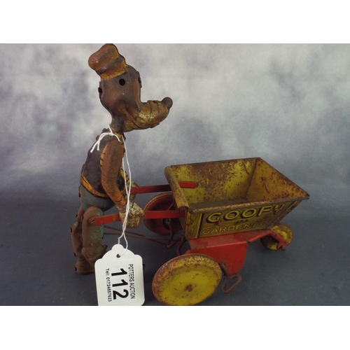 112 - M.A.R British Made clockwork Goofy toy for renovation.