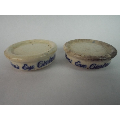 116 - Two Victorian Era Eye ointment pots