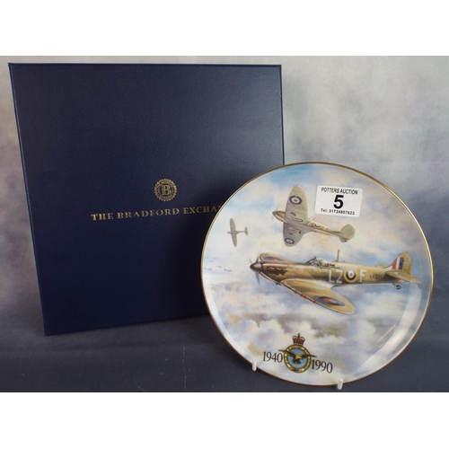 5 - Bradford Exchange Battle of Britain Commemorative Plate with original silk lined box