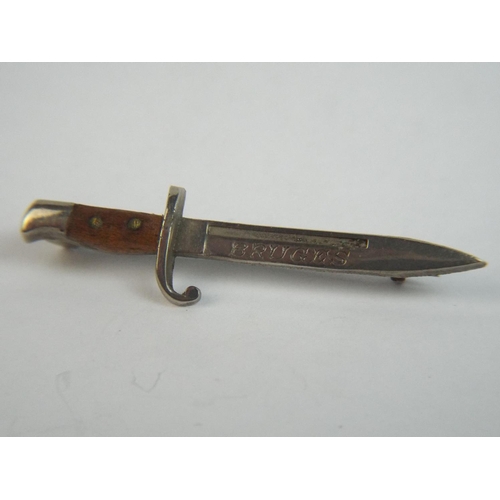 60 - Small Bayonet Lapel Pin Badge.