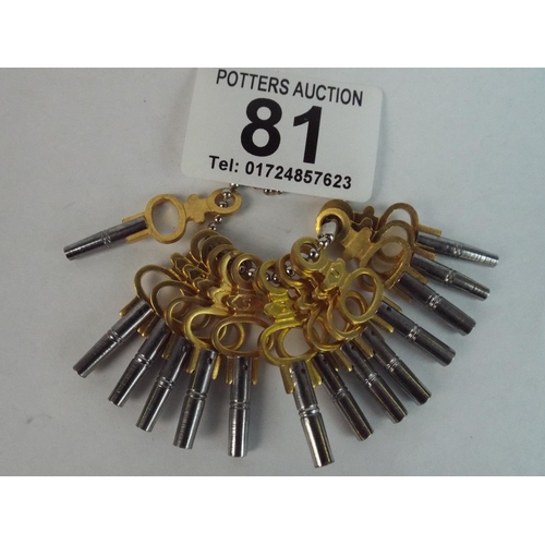 81 - Set of pocket watch keys