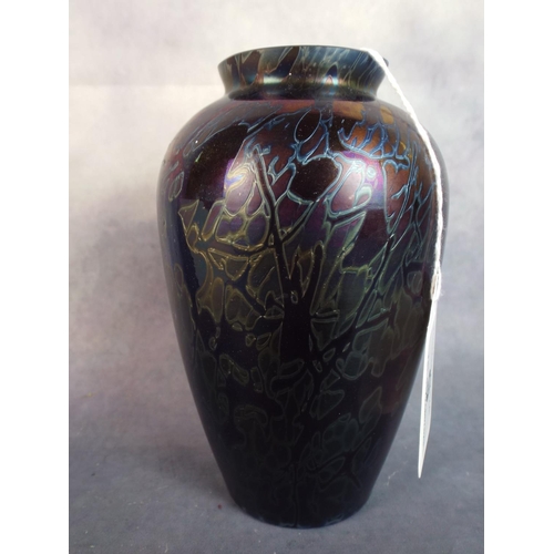 9 - Royal Brierley Art glass vase (6.5 inches tall)