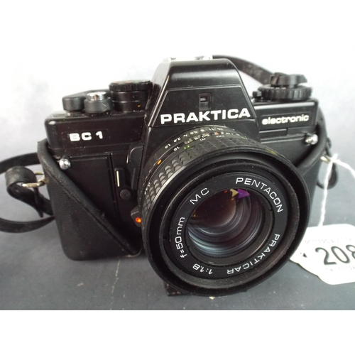 208 - Praktica BC1 SLR Camera with Leather Case