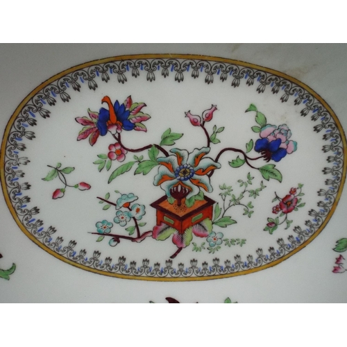 12 - Victorian Coalport plate with handpainted enamel flowers.