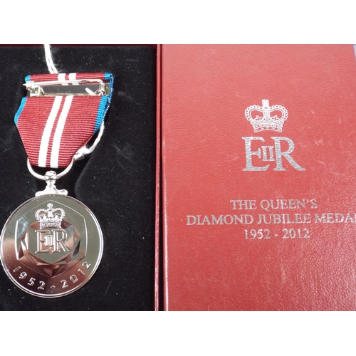 54 - Queens Diamond Jubille Medal by Fattorini with Original box