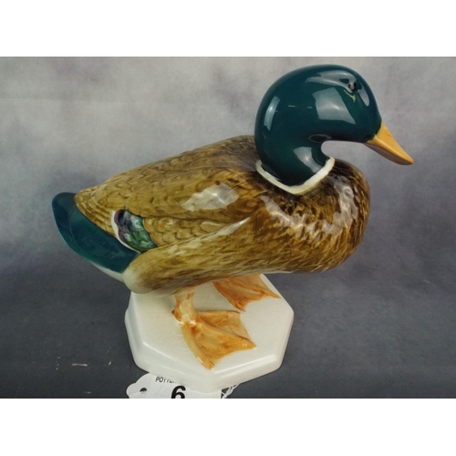 6 - Beswick Mallard Duck, Number 817, Rare Bird Series.