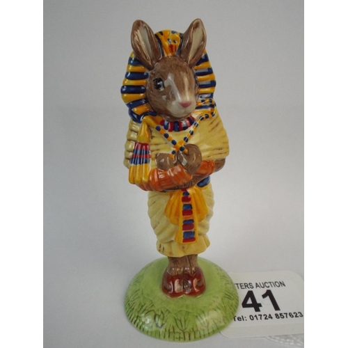 41 - Royal Doulton Bunnykins 'Tutankhamun' figure made exclusively for the International collectors club ... 