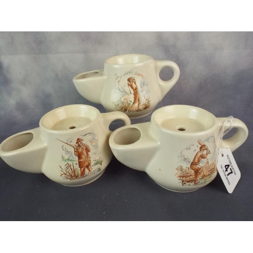 47 - Selection of Wade Shaving Mugs depicting gentlemans activities