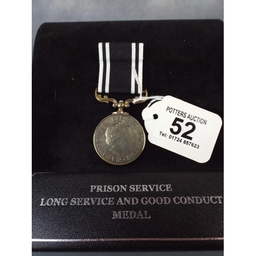 52 - Prison Service Long Service and Good conduct Medal with original Box