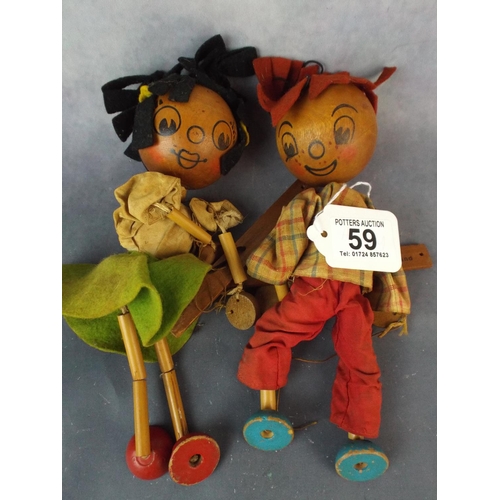 59 - Two vintage Pelham Puppets