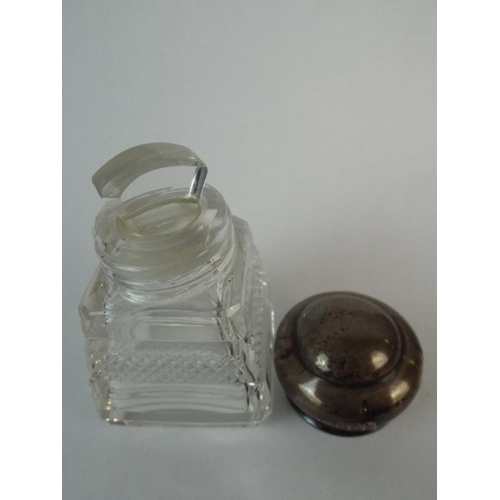 67 - Silver topped Scent bottle with original glass stopper, London Hallmark