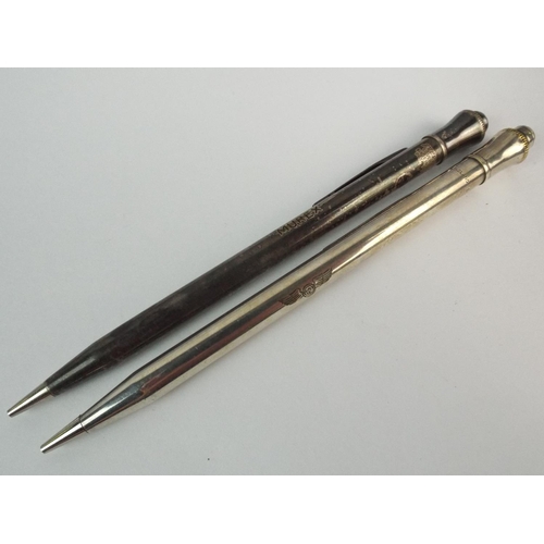 83 - Two Vintage silver plated propelling pencils