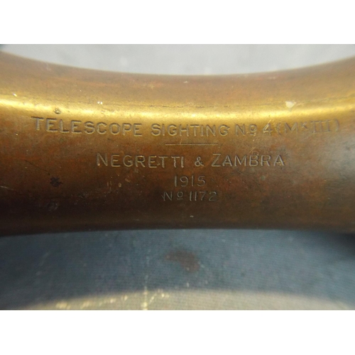 80 - WW1 Telescopic Gunsight by Negretti and Zampra dated 1915