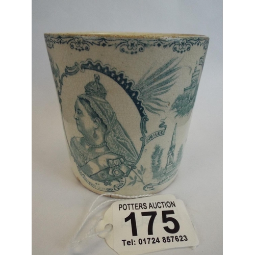 175 - Victorian Diamond Jubille transfer printed mug .