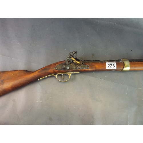 226 - Antique Style Flintlock Replica Rifle for wall decortation