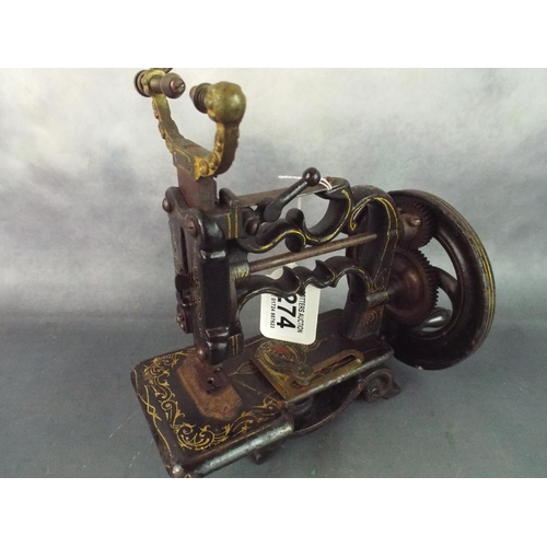 274 - Victorian Era sewing machine. Webb of London