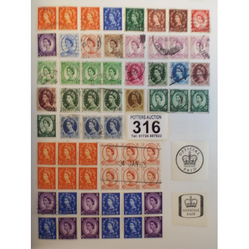 316 - Book of UK Stock Stamps, some mint.