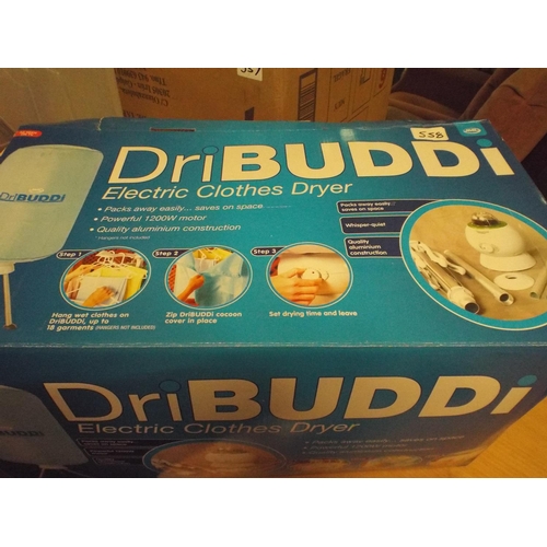 558 - Boxed Dri Buddy electric clothes drier usused and boxed