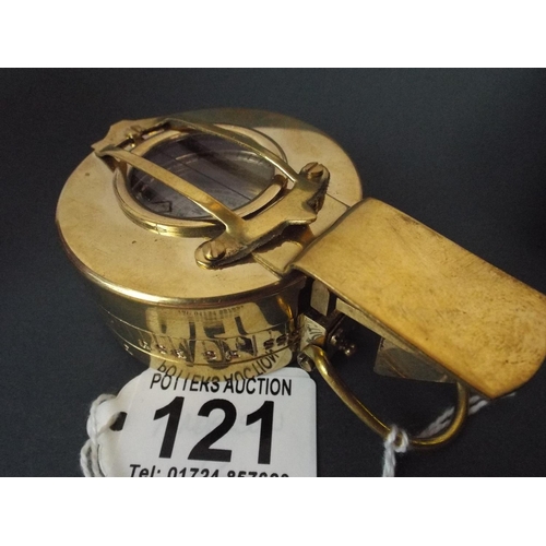 121 - Reproduction brass military marching compass.