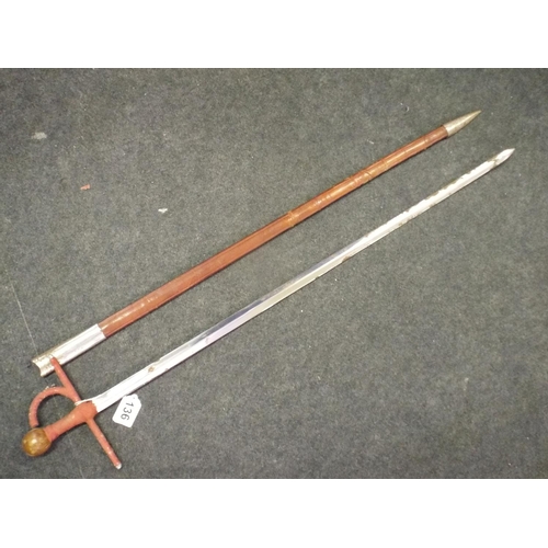 136 - Wall sword & Scabbard