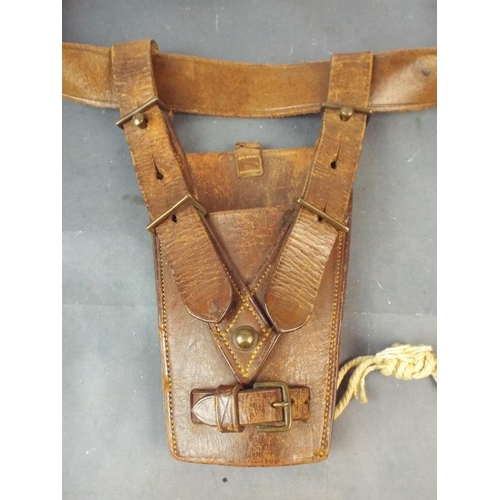 139 - Vintage leather standard bearers pouch