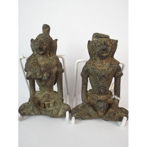 3 - Pair of Eastern cast bronze fertility figures