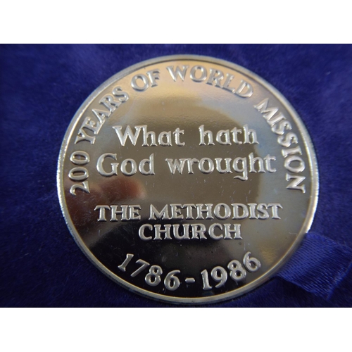 78 - Methodist church bi-centenial medal with original box