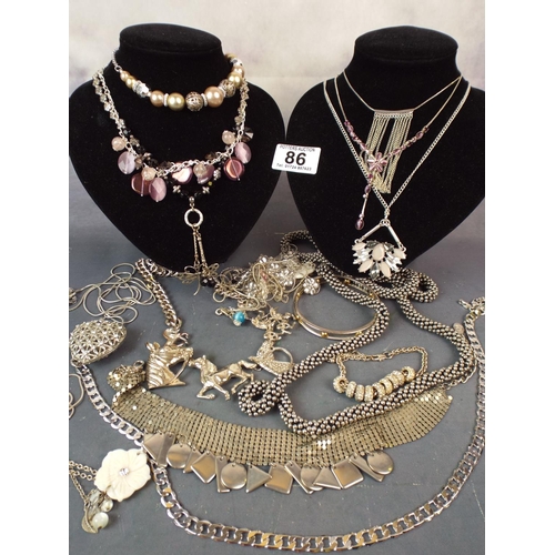 86 - Large Quantity of excellent quality costume jewellery.