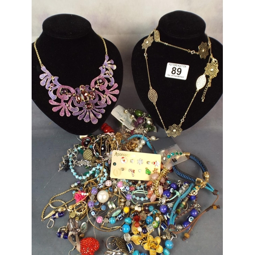 89 - Approx 1 kilo of Good quality costume jewellery