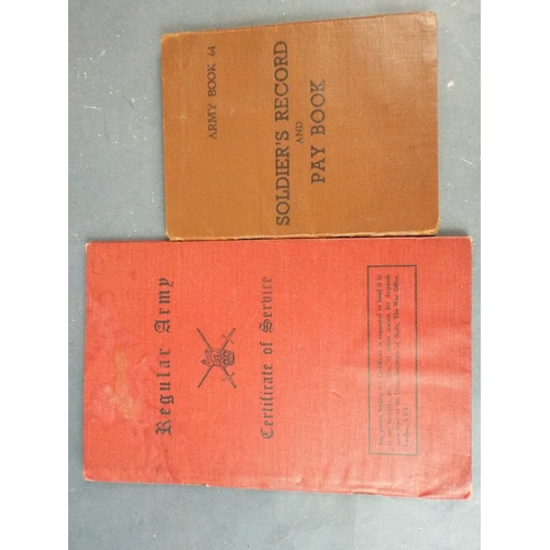 131 - 1950's issue paybook and Regular army certificate book.