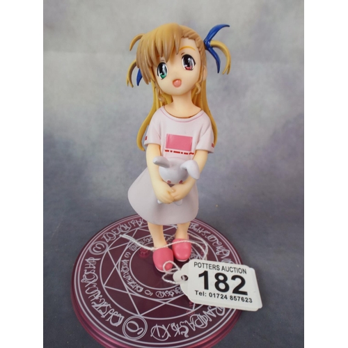 182 - Japanese animee figure, nanoha . With interchangeable heads